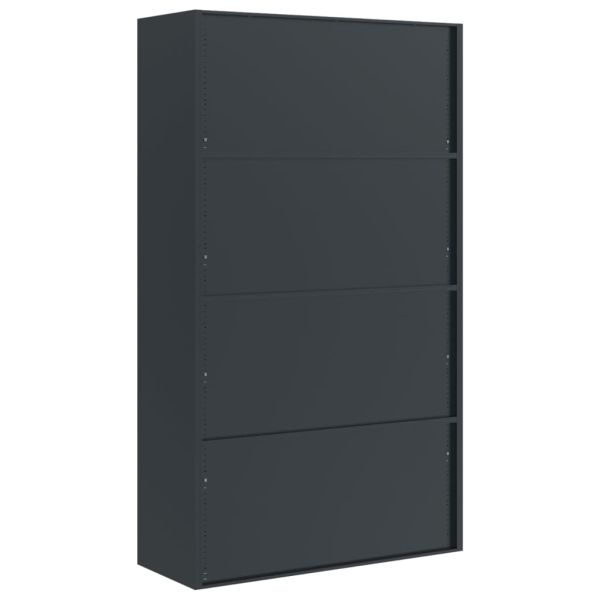 Шкаф за папки антрацит 105x40x180 см стомана