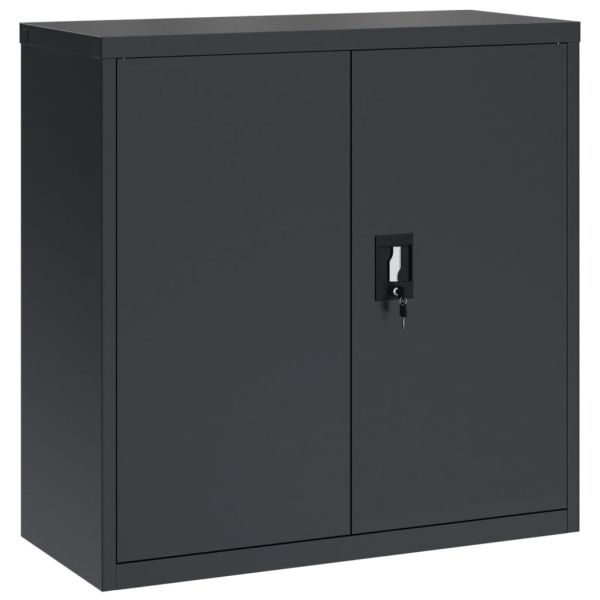 Шкаф за папки антрацит 90x40x90 см стомана