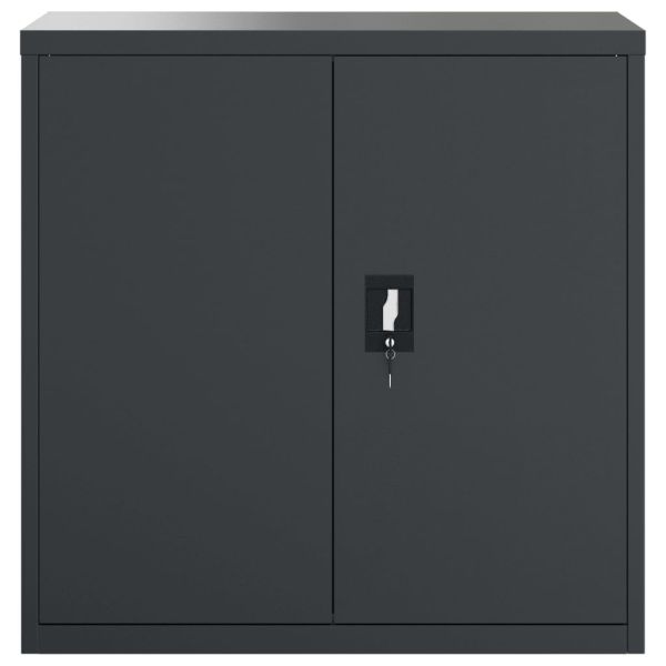 Шкаф за папки антрацит 90x40x90 см стомана