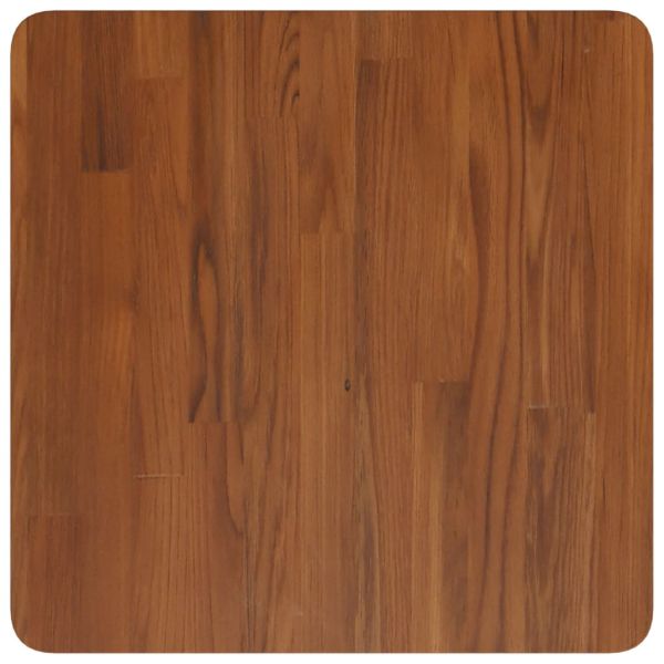 Квадратен плот за маса, тъмнокафяв, 50x50x4 см, дъб масив