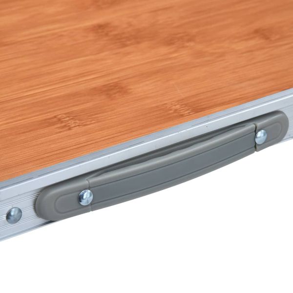 Сгъваема къмпинг маса, алуминий, 60x45 см