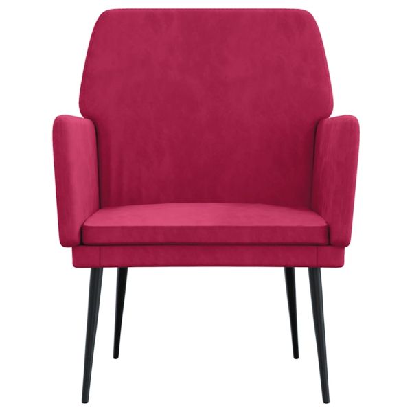 Кресло, виненочервено, 62x79x79 см, кадифе