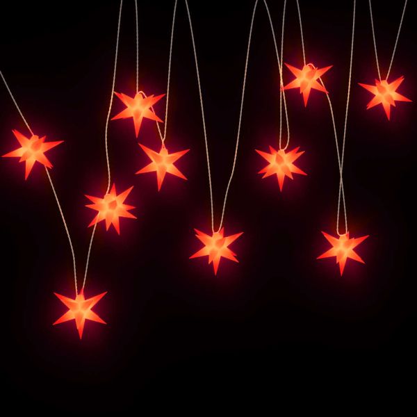 Коледна лампички, 10 LED, червени, 10 см