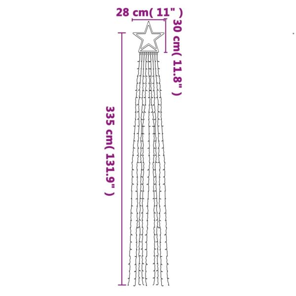 Коледни лампички за елха 320 LED сини 375 см
