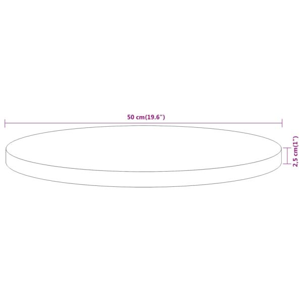 Плот за маса, Ø50x2,5 см, кръгъл, акациево дърво масив