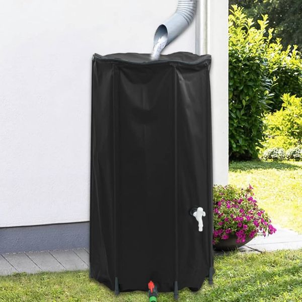 Резервоар за вода с кран, сгъваем, 100 л, PVC