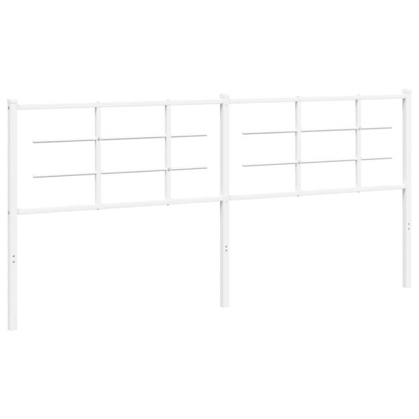 Метална резервна табла за легло, бяла, 200 см