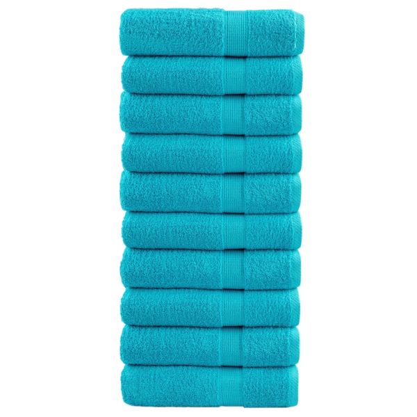 Премиум кърпи за баня SOLUND 10 бр тюркоаз 70x140 см 600 gsm