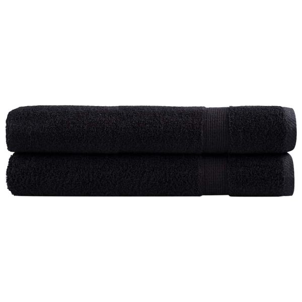 Премиум кърпи SOLUND 2 бр черни 100x200 см 600 gsm
