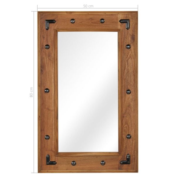 Огледало, акациево дърво масив, 50x80 см