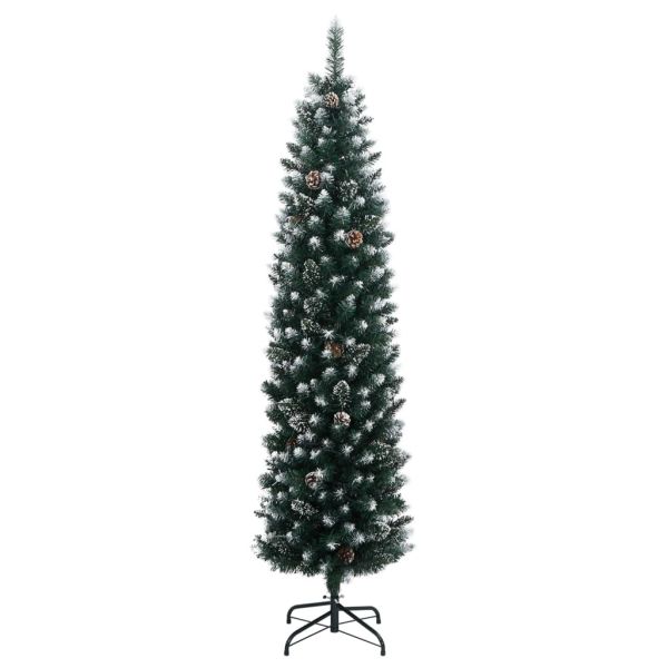 Изкуствена тънка коледна елха, 150 LED, 150 см