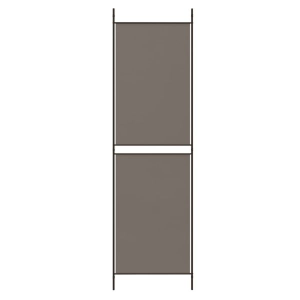 Параван за стая, 6 панела, антрацит, 300x220 cм, текстил