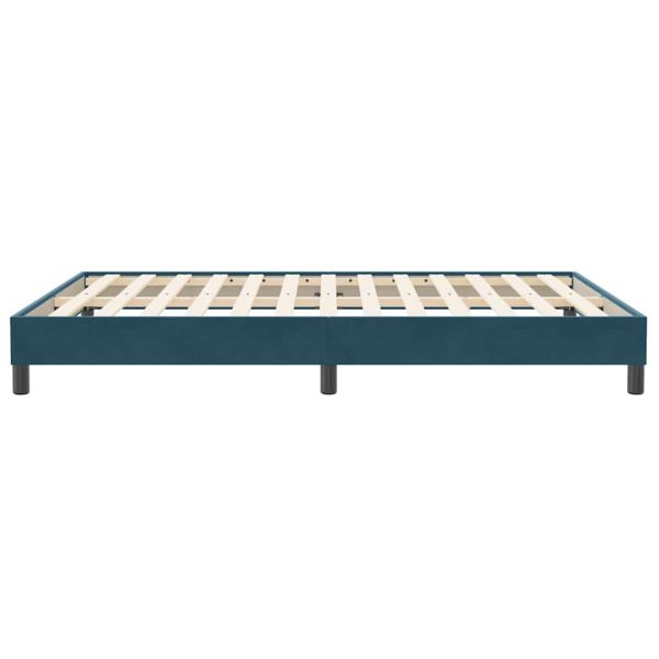 Box Spring легло без матрак Тъмно синьо 140x210 cm кадифе