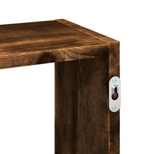 Стенна етажерка опушен дъб 159x18x66 cm Инженерна дървесина