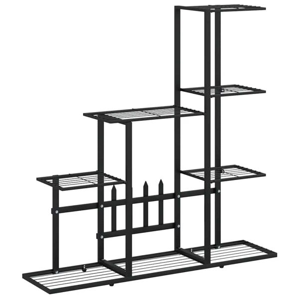 Цветарник, 94,5x25x88 см, черен, метал