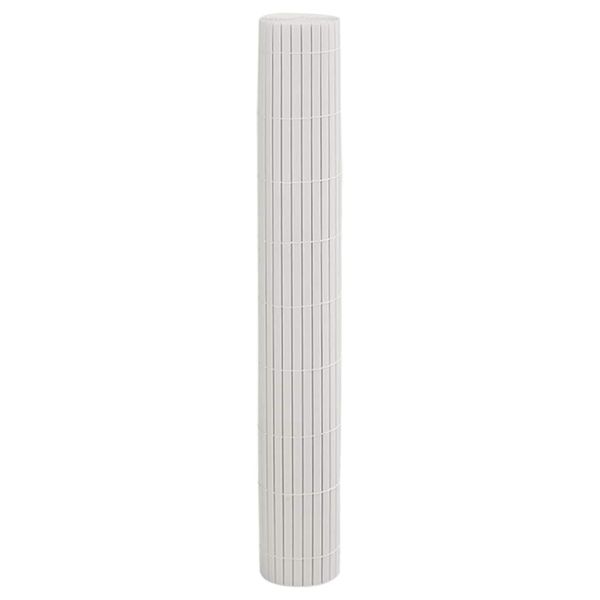 Градинска ограда, двустранна, бяла, 1,8x3 м, PVC