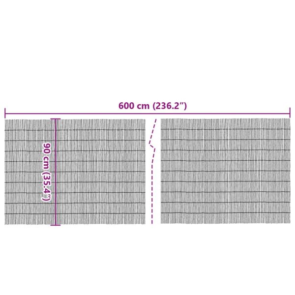Градинска ограда 600x90 см тръстика