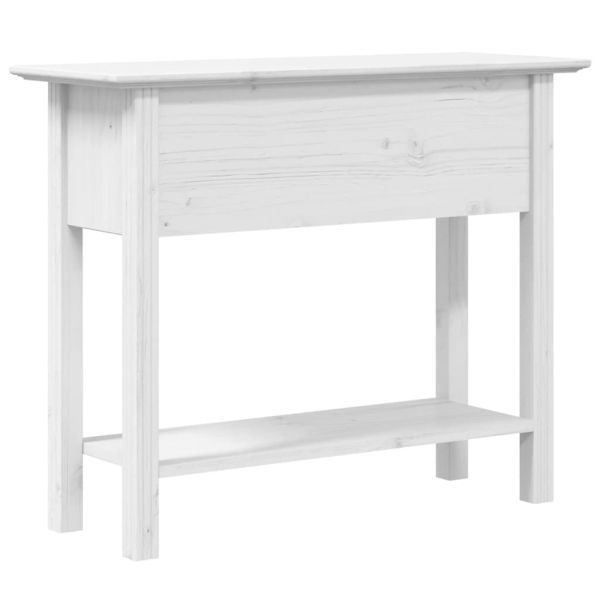 Конзолна маса BODO бяла 91x35x74 см бор масив