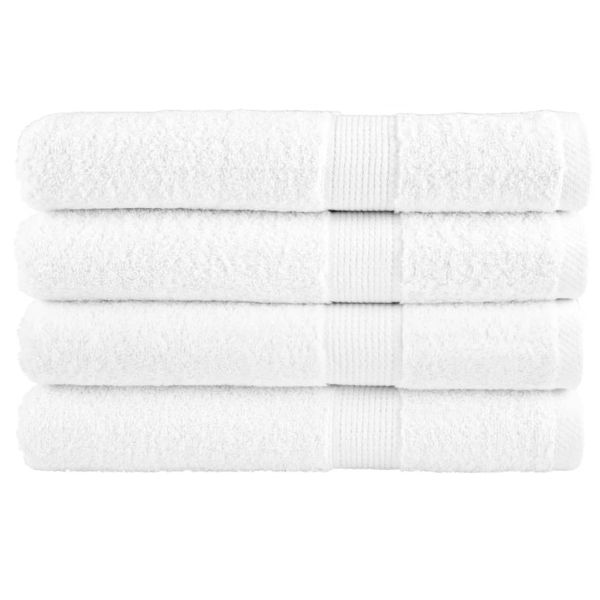 Премиум кърпи SOLUND 4 бр бели 100x200 см 600 gsm