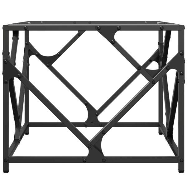 Маса за кафе с прозрачен стъклен плот 50x50x41 см стомана