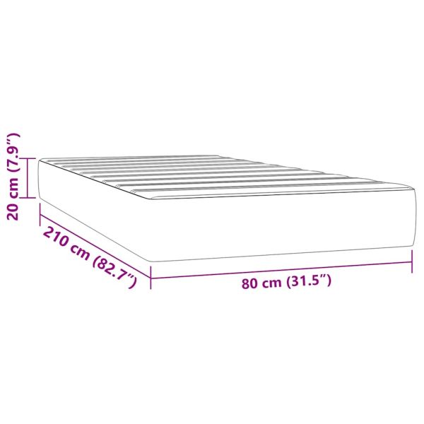 Матрак с покет пружини 80 x 210 x 20 см Черно