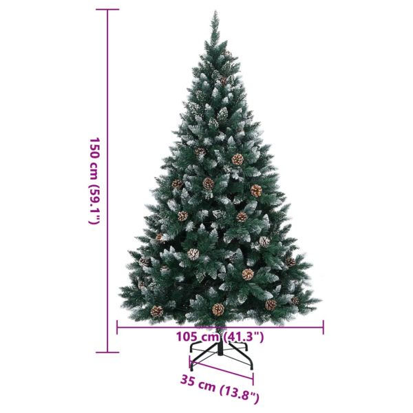 Изкуствена коледна елха, 150 LED, 150 см