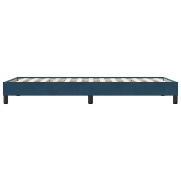Box Spring легло без матрак Тъмно синьо 80x210 cm кадифе