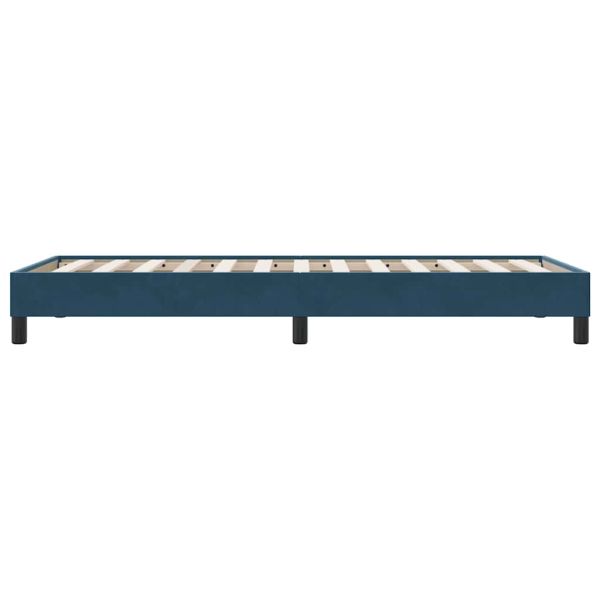 Box Spring Легло без матрак Тъмно синьо 90x210 cm Кадифе