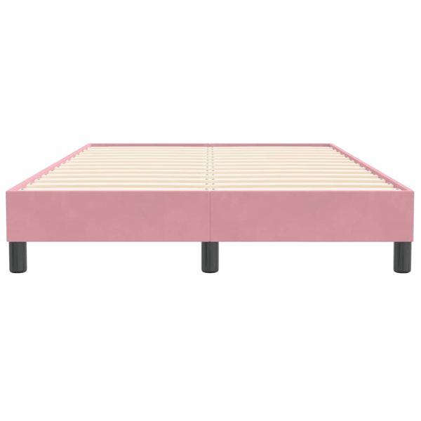 Box Spring легло без матрак розово 120x210 cm кадифе