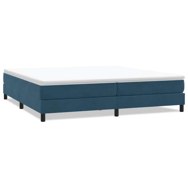 Box Spring Легло без матрак Тъмно синьо 200x210 cm Кадифе