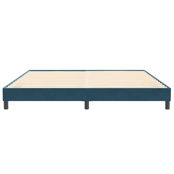 Box Spring Легло без матрак Тъмно синьо 200x210 cm Кадифе