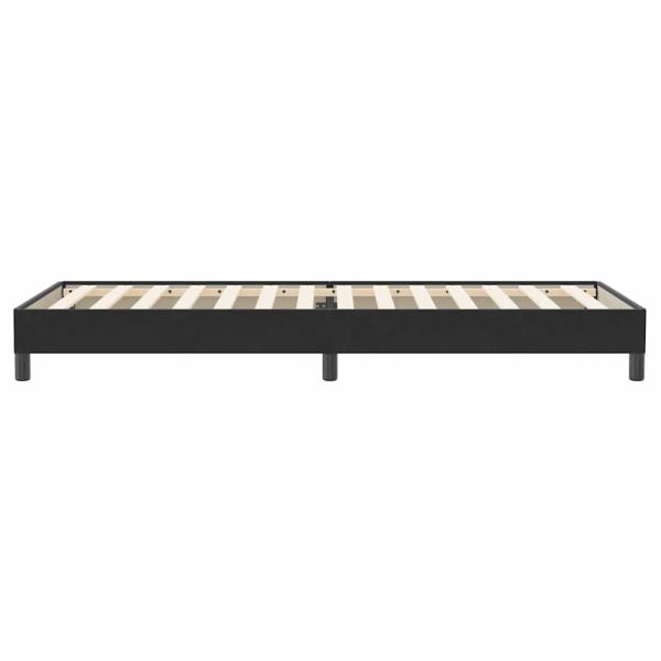 Box Spring Легло без матрак Черно 80x220 cm Кадифе