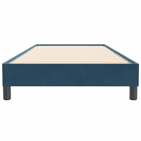 Box Spring легло без матрак Тъмно синьо 80x220 cm кадифе