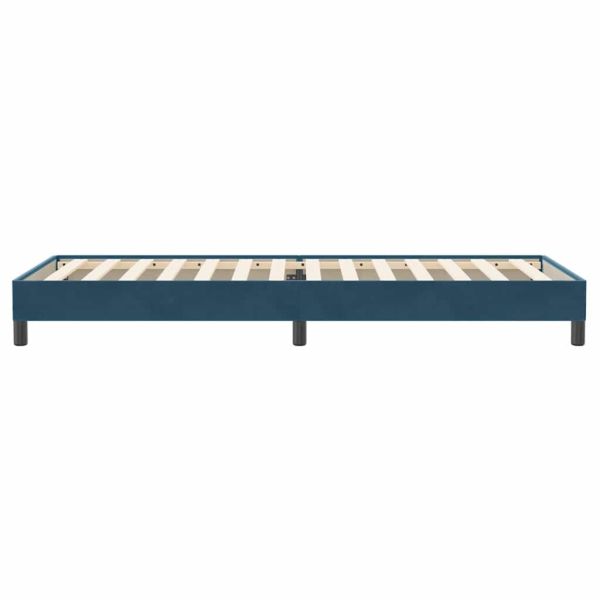 Box Spring легло без матрак Тъмно синьо 80x220 cm кадифе