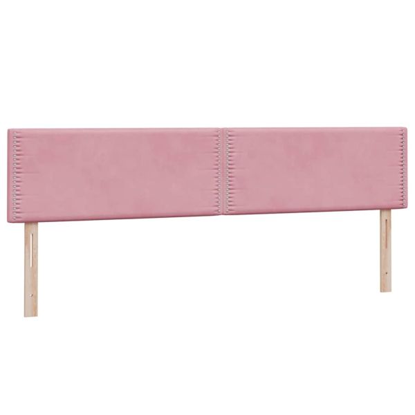 Box Spring легло с матраци Розово 180x210 cm Кадифе