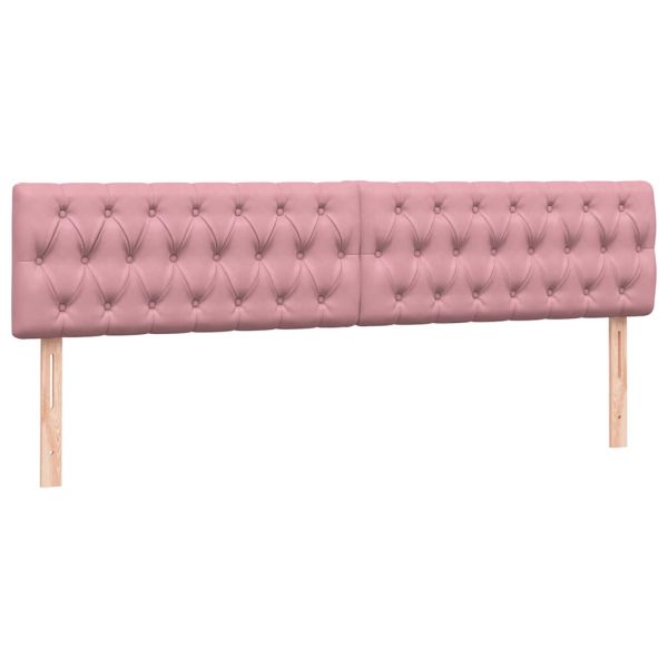 Box Spring легло с матраци Розово 180x210 cm Кадифе