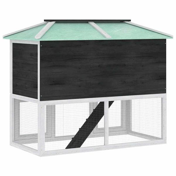 Дървена клетка за зайци с 2 нива