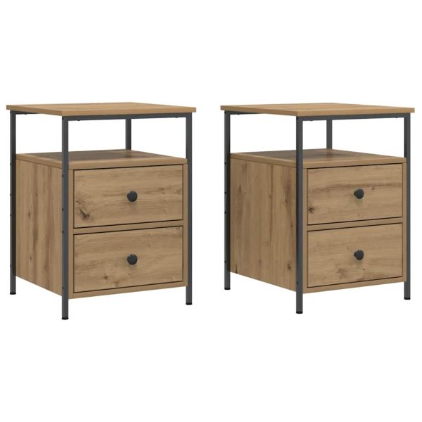 Bedside Cabinets 2 pcs Artisan Oak 44x45x60 cm Engineered Wood - Untranslated