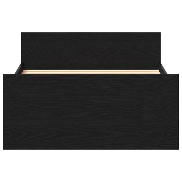 Bed Frame without Mattress Black Oak 90x200 cm Engineered Wood - Untranslated