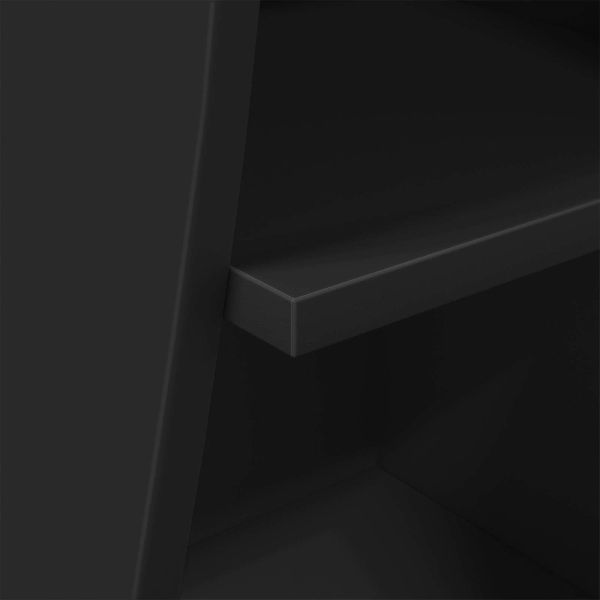 Ъглов шкаф 32x32x102см Инженерна дървесина Черно