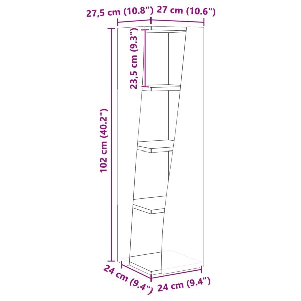 Ъглов шкаф 27,5x27x102см Инженерна дървесина