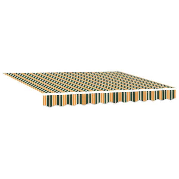 Прибираща се тента Зелен и жълт 300 x 250 cm Тъкан и алуминий