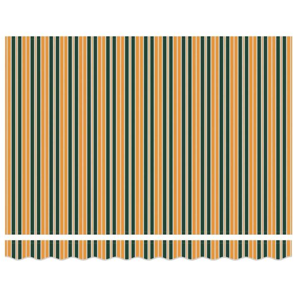 Прибираща се тента Зелен и жълт 300 x 250 cm Тъкан и алуминий