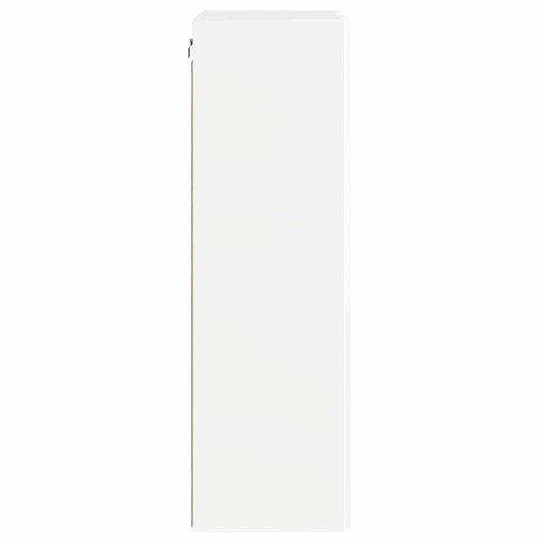 TV стенен шкаф Лъскаво бяло 59,5 x 31 x 100 см Инженерно дърво