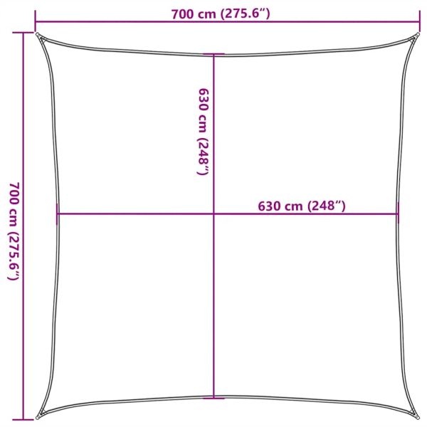 Платно-сенник, 160 г/м², червено, 7x7 м, HDPE