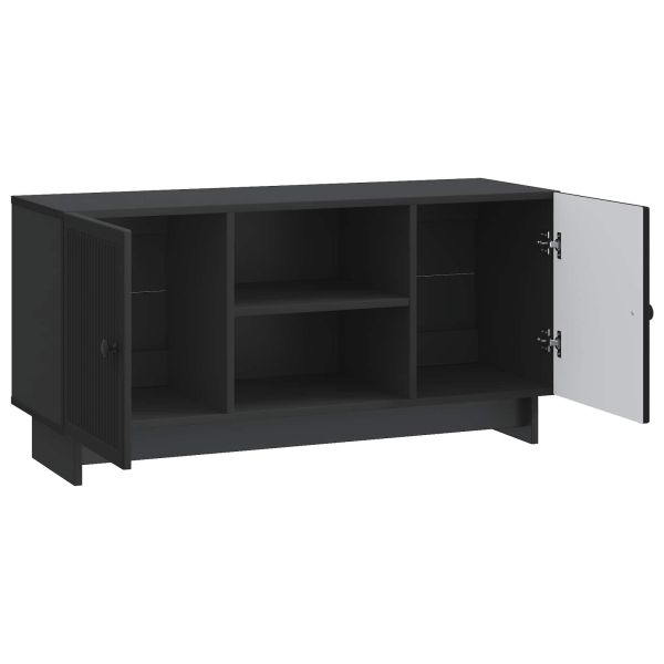 ТВ шкаф 102 x 34,5 x 50 см Черно Инженерна дървесина