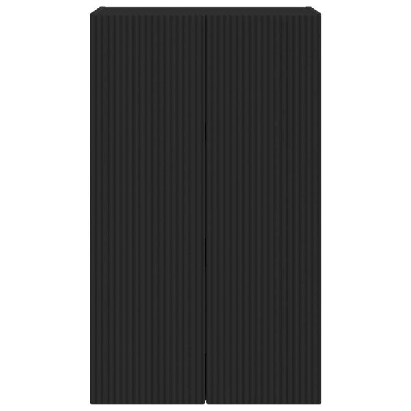 TV стенен шкаф Черно 59,5 x 31 x 100 см Инженерно дърво