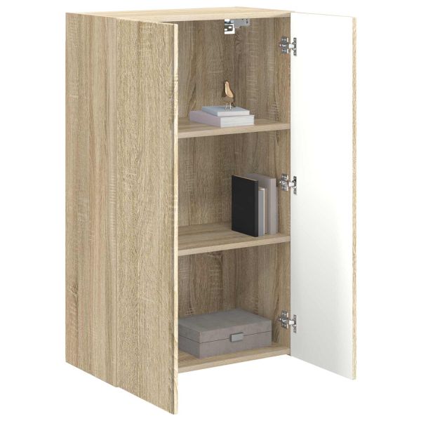TV стенен шкаф 59,5 x 31 x 100 см Сонома дъб