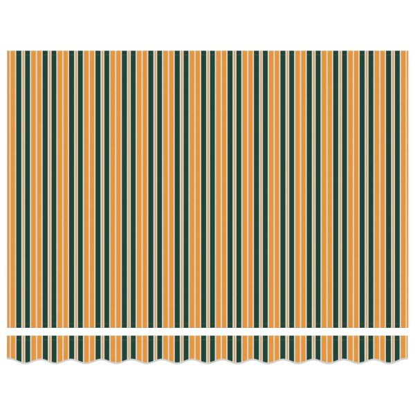 Прибираща се тента Зелен и жълт 300 x 250 cm Платно и алуминий
