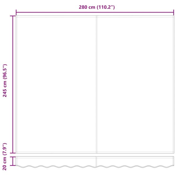 Прибираща се тента Зелен и жълт 300 x 250 cm Платно и алуминий